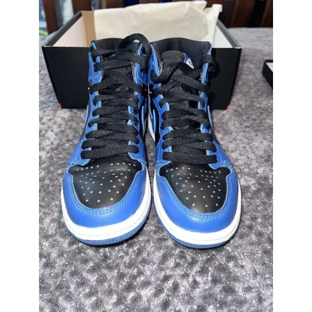 Nike AIR JORDAN 1 Retro High OG Basketball Shoes Dark Marina Blue Size 4.5